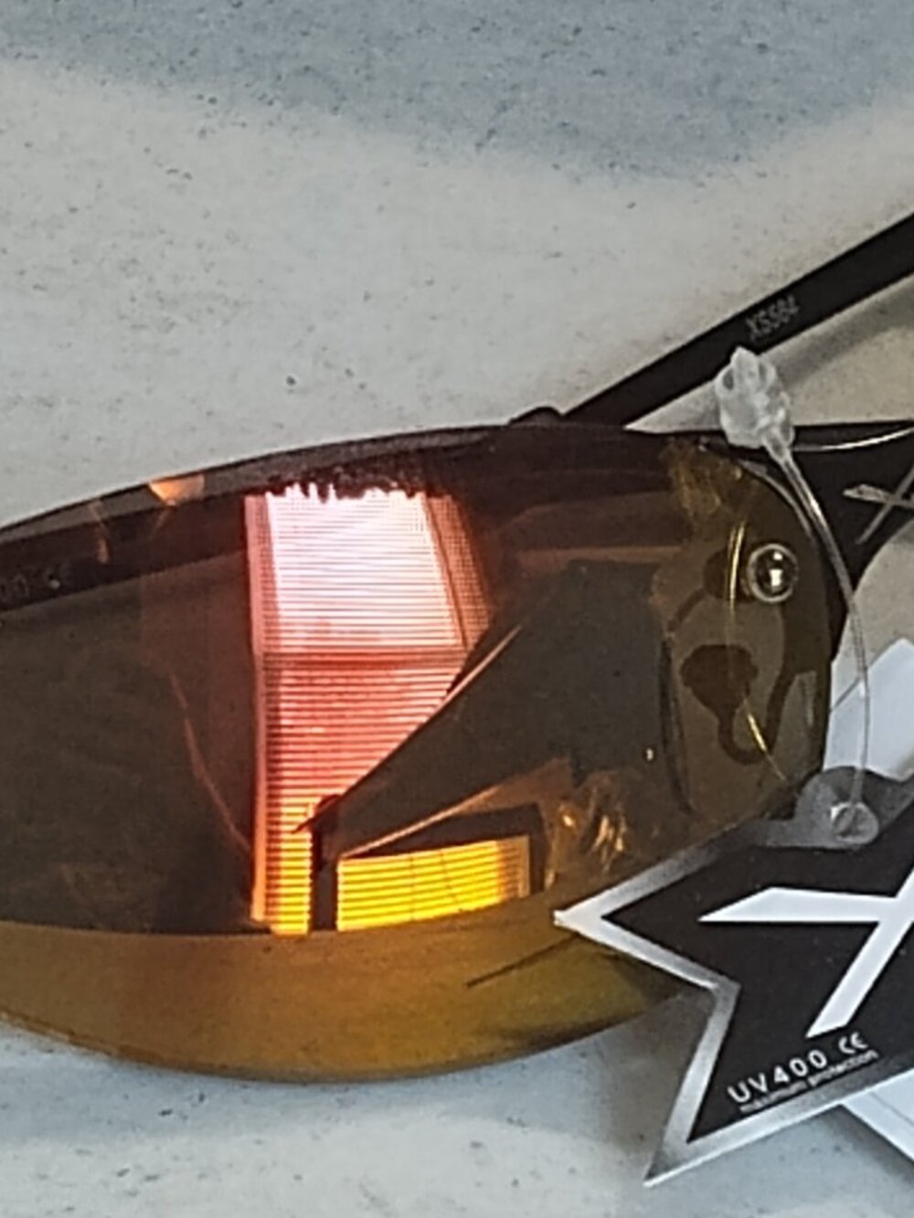 564-VB       X-SPORTZ Cyberpunk Sunglasses Y2K Gothic Wrap Metal Burnt Vivo Lens